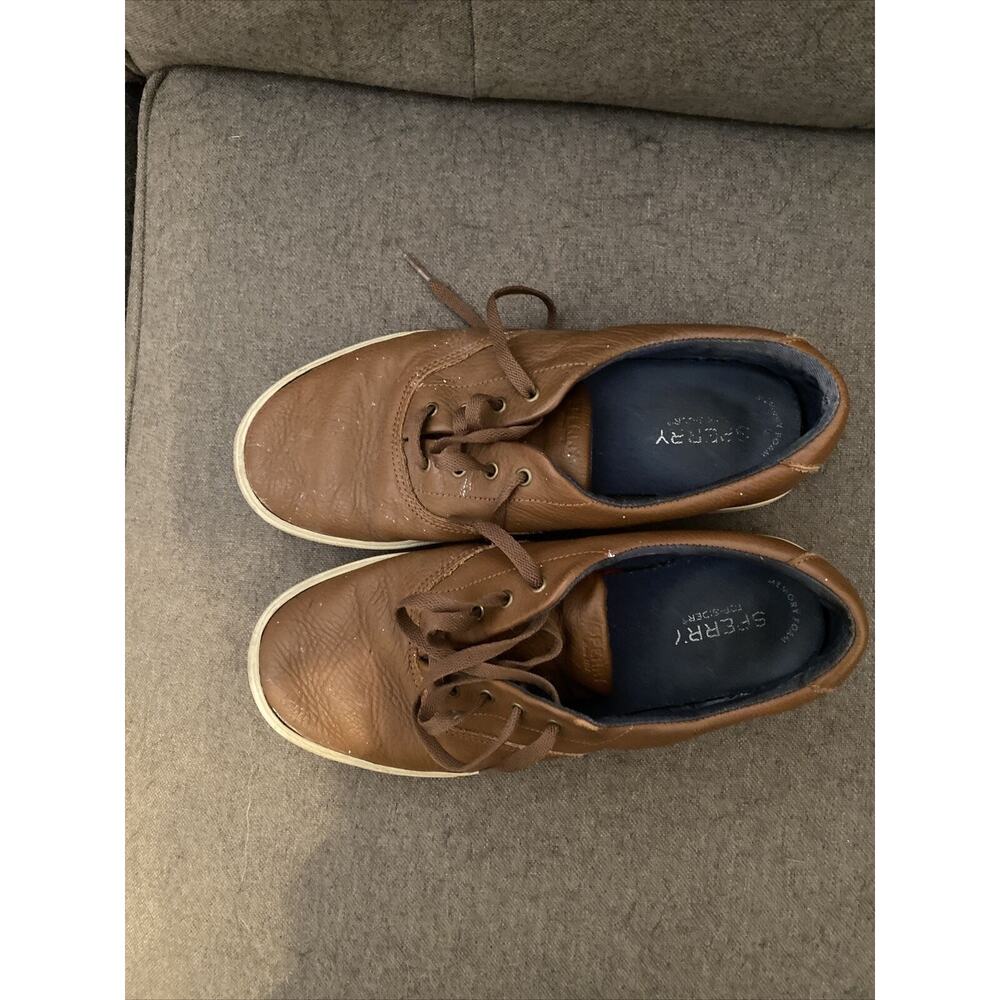 Sperry Striper 2 Mens Brown Leather Shoes Sz 7M